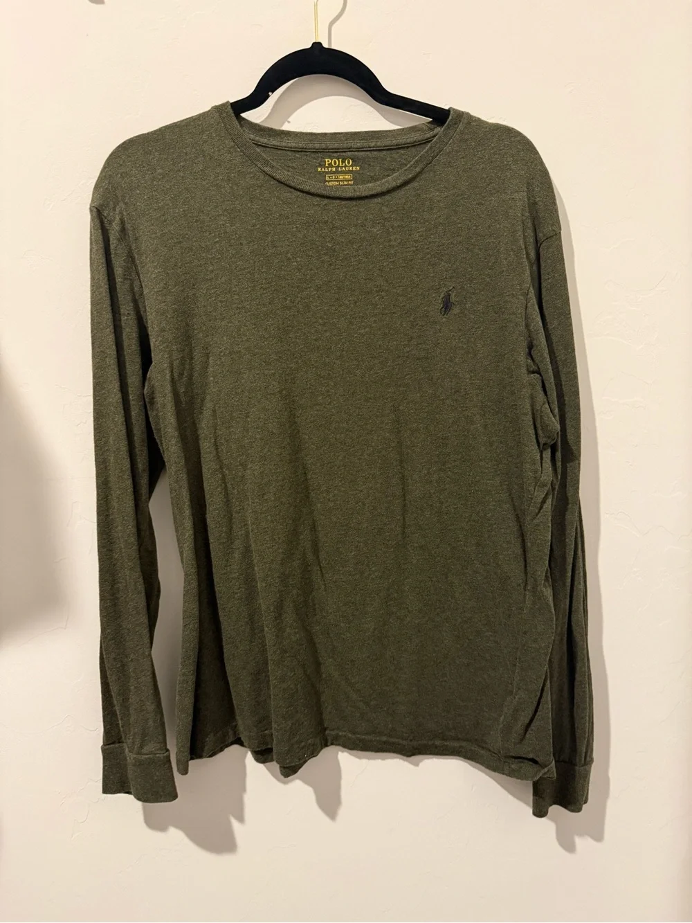 Polo by Ralph Lauren Long-Sleeve Crewneck Shirt - Olive Green